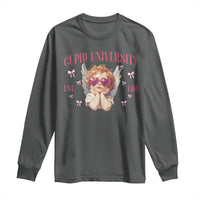 Cupid University Long Sleeve Shirt Cute Valentines Day Funny College - Wonder Print Shop