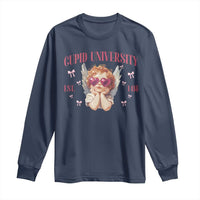 Cupid University Long Sleeve Shirt Cute Valentines Day Funny College - Wonder Print Shop