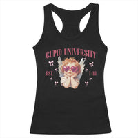 Cupid University Racerback Tank Top Cute Valentines Day Funny College - Wonder Print Shop