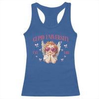 Cupid University Racerback Tank Top Cute Valentines Day Funny College - Wonder Print Shop