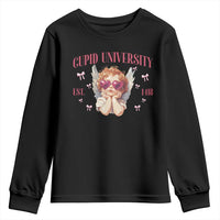 Cupid University Youth Sweatshirt Cute Valentines Day Funny College - Wonder Print Shop