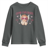 Cupid University Youth Sweatshirt Cute Valentines Day Funny College - Wonder Print Shop