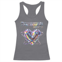 Funny Anti Valentines Day Racerback Tank Top Heart Protect Anti Love Single Day