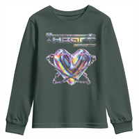 Funny Anti Valentines Day Youth Sweatshirt Heart Protect Anti Love Single Day