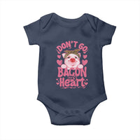 Valentines Party Baby Onesie Don't Go Bacon My Heart Funny Couple