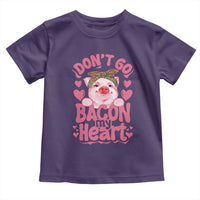 Valentines Party Toddler T Shirt Don't Go Bacon My Heart Funny Couple