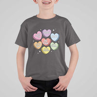 Funny Anti Valentines Day T Shirt For Kid Sarcasm Conversation Candy Hearts