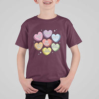 Funny Anti Valentines Day T Shirt For Kid Sarcasm Conversation Candy Hearts