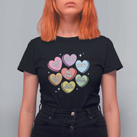 Funny Anti Valentines Day T Shirt For Women Sarcasm Conversation Candy Hearts