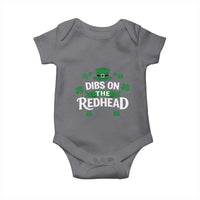 Funny Irish St Patricks Day Dibs On The Redhead Baby Onesie Lucky Shamrock Clovers