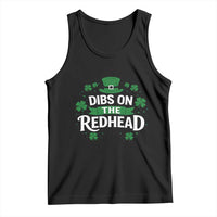 Funny Irish St Patricks Day Dibs On The Redhead Tank Top Lucky Shamrock Clovers
