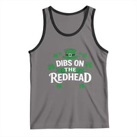 Funny Irish St Patricks Day Dibs On The Redhead Tank Top Lucky Shamrock Clovers
