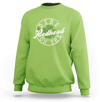 Funny Irish St Patricks Day Dibs On The Redhead Sweatshirt Retro Lucky Shamrock