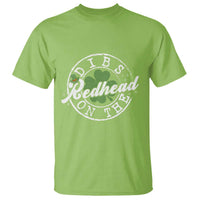 Funny Irish St Patricks Day Dibs On The Redhead T Shirt Retro Lucky Shamrock