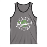 Funny Irish St Patricks Day Dibs On The Redhead Tank Top Retro Lucky Shamrock