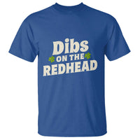 Dibs On The Redhead T Shirt Funny Irish St Patricks Day Lucky Shamrock