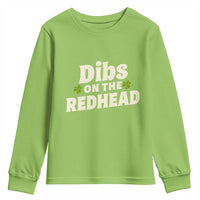 Dibs On The Redhead Youth Sweatshirt Funny Irish St Patricks Day Lucky Shamrock