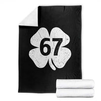 Funny Irish St Patricks Day Shamrock 67 Throw Blanket Six Seven 6 7 Meme Gen Alpha Slang