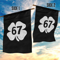Funny Irish St Patricks Day Shamrock 67 Garden Flag Six Seven 6 7 Meme Gen Alpha Slang