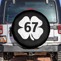Funny Irish St Patricks Day Shamrock 67 Spare Tire Cover Six Seven 6 7 Meme Gen Alpha Slang