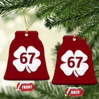 Funny Irish St Patricks Day Shamrock 67 Ceramic Ornament Six Seven 6 7 Meme Gen Alpha Slang