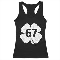 Funny Irish St Patricks Day Shamrock 67 Racerback Tank Top Six Seven 6 7 Meme Gen Alpha Slang