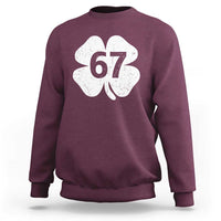 Funny Irish St Patricks Day Shamrock 67 Sweatshirt Six Seven 6 7 Meme Gen Alpha Slang