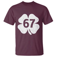 Funny Irish St Patricks Day Shamrock 67 T Shirt Six Seven 6 7 Meme Gen Alpha Slang
