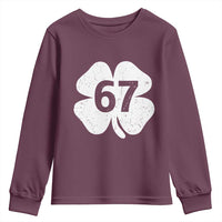 Funny Irish St Patricks Day Shamrock 67 Youth Sweatshirt Six Seven 6 7 Meme Gen Alpha Slang
