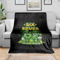 Funny Irish St Patricks Day 67 Throw Blanket Six Seven Brainrot Italian Gaming 6 7 Meme Gen Alpha Slang
