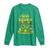 Funny Irish St Patricks Day 67 Long Sleeve Shirt Six Seven Brainrot Italian Gaming 6 7 Meme Gen Alpha Slang