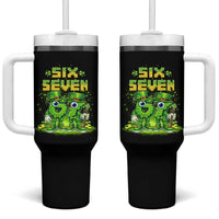 Funny Irish St Patricks Day 67 Tumbler With Handle Six Seven Brainrot Italian Gaming 6 7 Meme Gen Alpha Slang