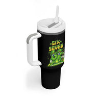 Funny Irish St Patricks Day 67 Tumbler With Handle Six Seven Brainrot Italian Gaming 6 7 Meme Gen Alpha Slang