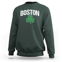 Boston Sweatshirt St Patricks Day Irish Green Shamrock Massachusetts
