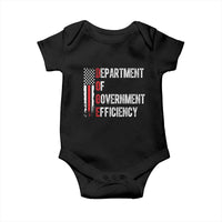 DOGE Department Of Government Efficiency Baby Onesie D.O.G.E. Partiotic US Flag