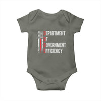 DOGE Department Of Government Efficiency Baby Onesie D.O.G.E. Partiotic US Flag