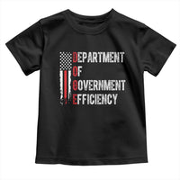 DOGE Department Of Government Efficiency Toddler T Shirt D.O.G.E. Partiotic US Flag