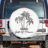 Gulf of Mexico Spare Tire Cover 1672 Retro Beach Vibe Palm Trees