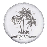 Gulf of Mexico Spare Tire Cover 1672 Retro Beach Vibe Palm Trees