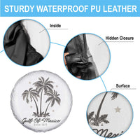 Gulf of Mexico Spare Tire Cover 1672 Retro Beach Vibe Palm Trees