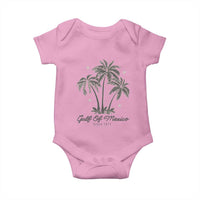 Gulf of Mexico Baby Onesie 1672 Retro Beach Vibe Palm Trees