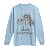 Gulf of Mexico Long Sleeve Shirt 1672 Retro Beach Vibe Palm Trees