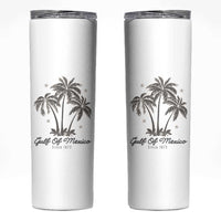 Gulf of Mexico Skinny Tumbler 1672 Retro Beach Vibe Palm Trees