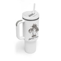 Gulf of Mexico Tumbler With Handle 1672 Retro Beach Vibe Palm Trees