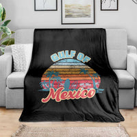 Gulf of Mexico Throw Blanket Retro Vintage Beach - Wonder Print Shop