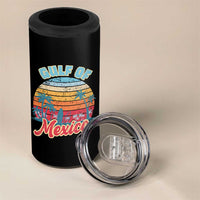 Gulf of Mexico 4 in 1 Can Cooler Tumbler Retro Vintage Beach - Wonder Print Shop