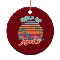 Gulf of Mexico Ceramic Ornament Retro Vintage Beach - Wonder Print Shop