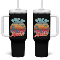 Gulf of Mexico Tumbler With Handle Retro Vintage Beach - Wonder Print Shop