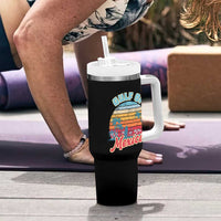 Gulf of Mexico Tumbler With Handle Retro Vintage Beach - Wonder Print Shop