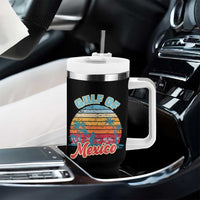 Gulf of Mexico Tumbler With Handle Retro Vintage Beach - Wonder Print Shop